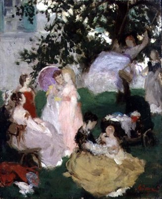 スイング、1869 作： Pál Szinyei Merse